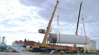 Подъём оборудования в Уфе — кадр из видео
